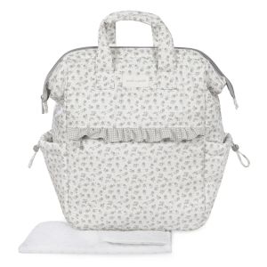 Mochila Pasito a Pasito Little Bloom Flowers Cinza