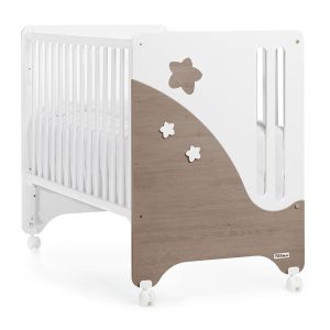 Cama Trama Série Cielo Branco Mate/Acácia