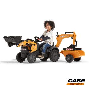 Escavadora Case 580 Super N + Reboque + Pás