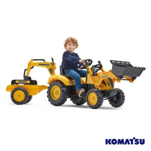 Escavadora Komatsu WB93R + Reboque + Pás