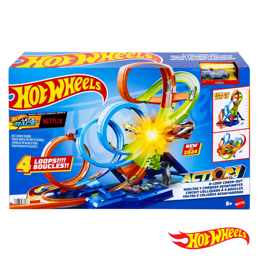 Hot Wheels Action 4-Loop Voltas e Colisões Desafiadoras - Image 2