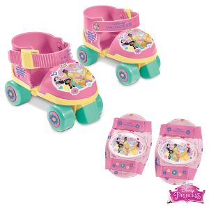 Conjunto Mondo Patins + Proteções Disney Princesas Tam.22-29