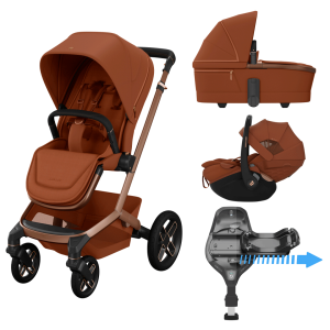 Pack Maxi-Cosi Trio Fame Copper Terra + Pebble Slide Pro+ Base Familyfix Slide Pro