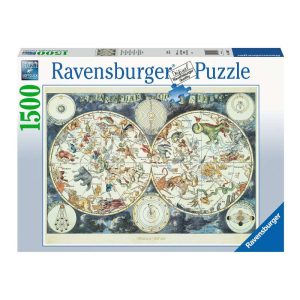 Puzzle Mapa Mundo e Bestas Fantásticas – 1500 Peças