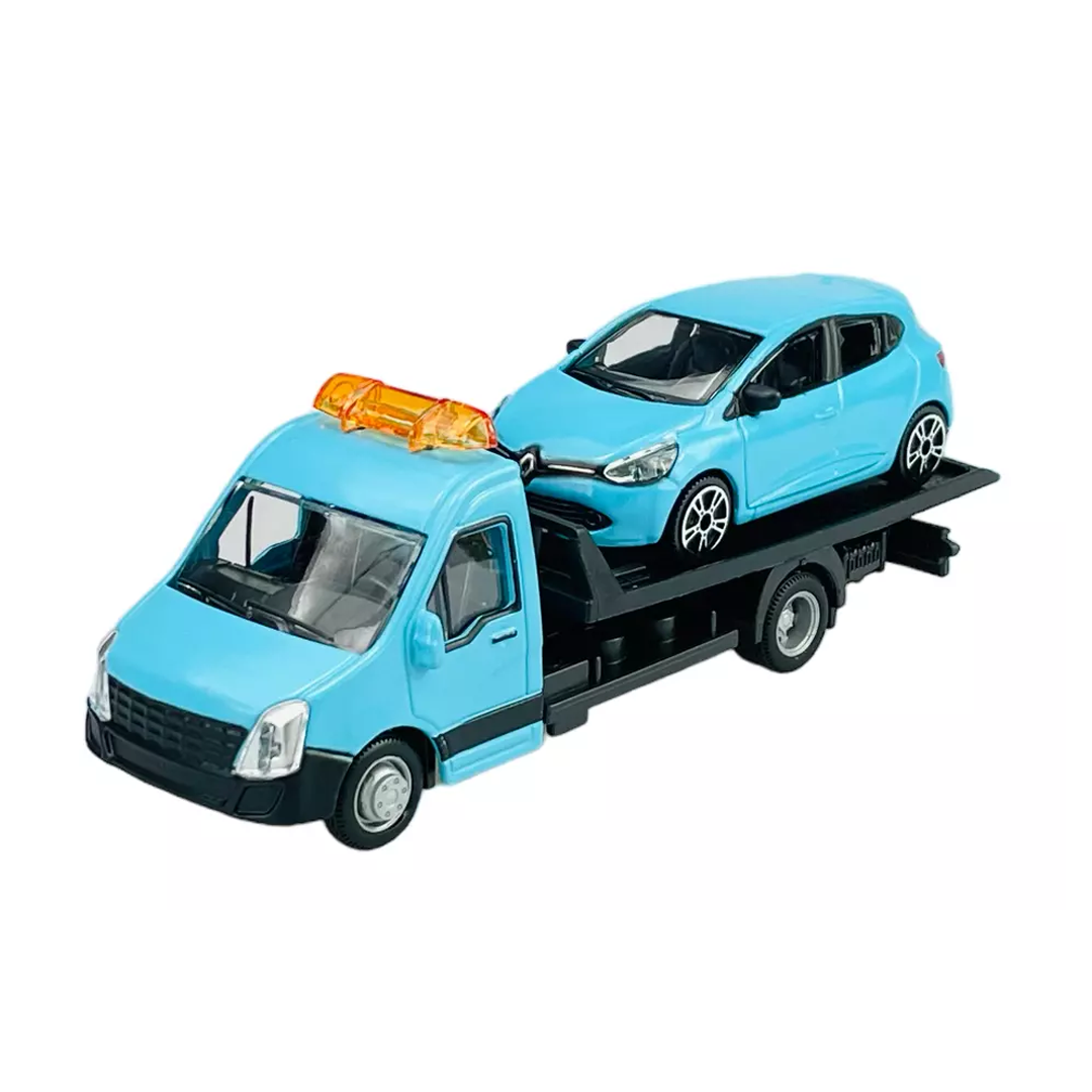 Renaut Clio Azul com Reboque 1:43 Bburago - Image 2